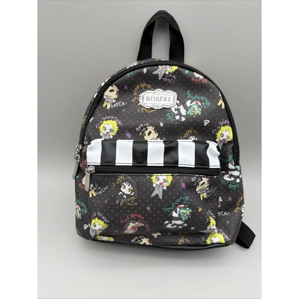 Beetlejuice All Over Print Mini Backpack Bioworld Unique 11